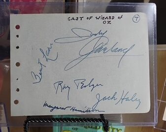 Card signed by most member of the cast.