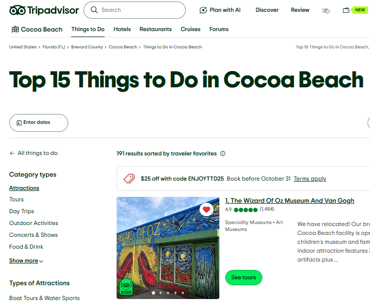 Wizard of Oz Museum ranked #1 in Cocoa Beach on Tripadvisor